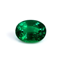 Solitaire Emerald Ring 1.84 Ct., 18K White Gold Combination Stone