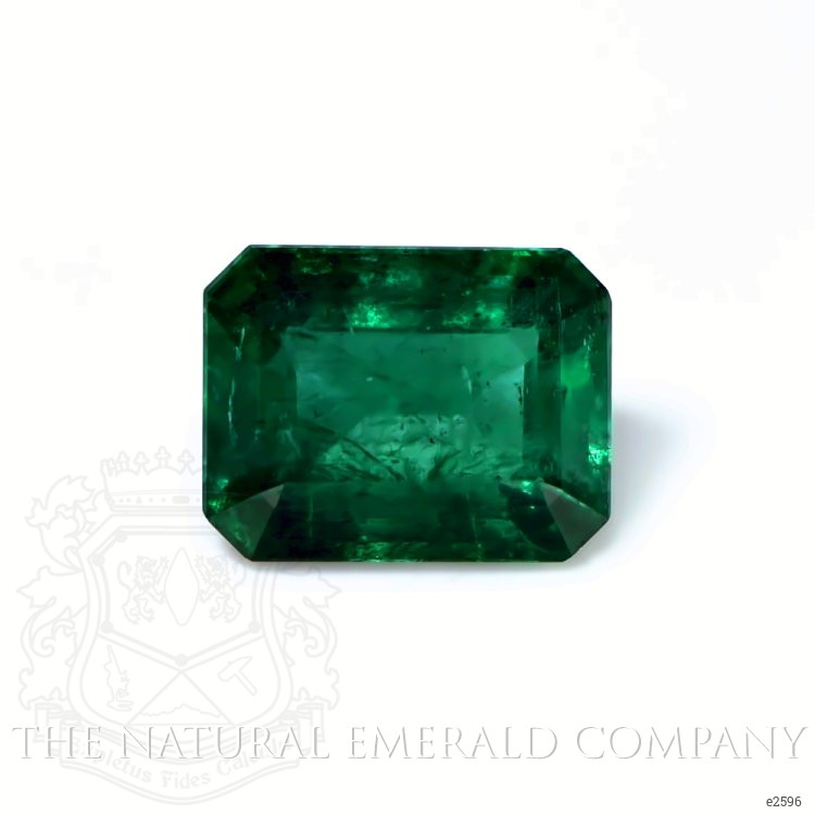 Accent Stones Emerald Pendant 5.39 Ct., 18K White Gold