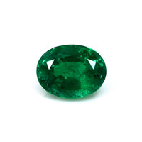 Accent Stones Emerald Pendant 3.97 Ct., 18K White Gold Combination Stone