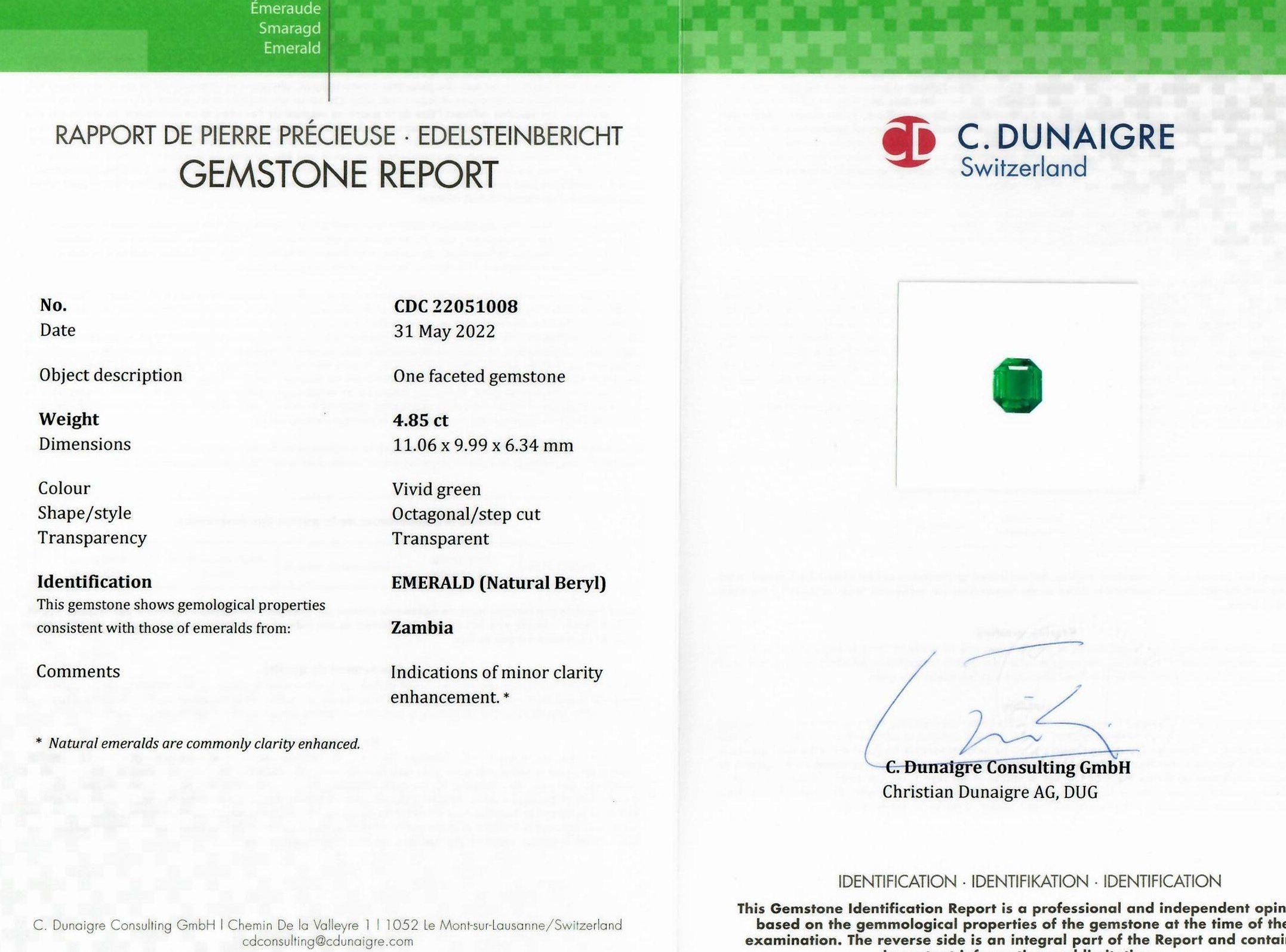 4.85 Ct. Emerald from Zambia