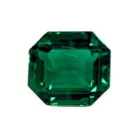 Solitaire Emerald Ring 4.85 Ct., 18K White Gold Combination Stone