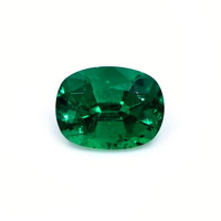 Bezel Emerald Ring 1.38 Ct., 18K White Gold Combination Stone
