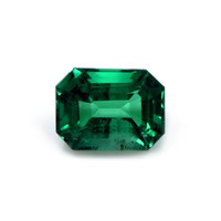 Accent Stones Emerald Pendant 2.62 Ct., 18K White Gold Combination Stone