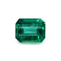 Emerald Ring 4.98 Ct., 18K White Gold Combination Stone