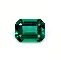  Emerald Pendant 1.40 Ct., 18K White Gold Combination Stone