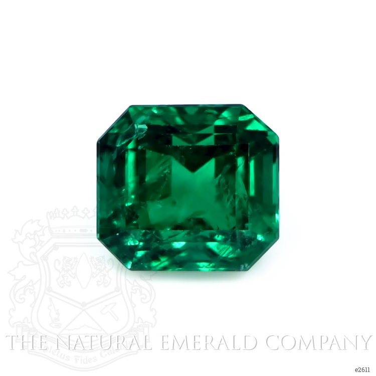 Three Stone Emerald Ring 2.79 Ct., 18K White Gold