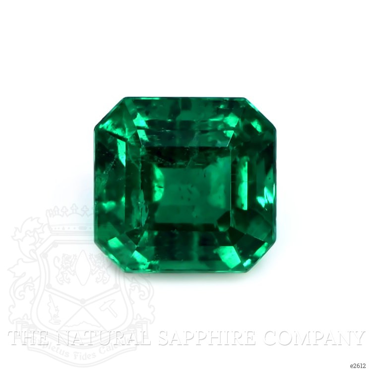 Pave Emerald Ring 3.01 Ct., 18K White Gold