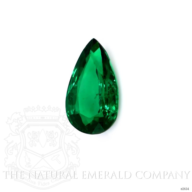 Accent Stones Emerald Pendant 2.14 Ct., 18K White Gold