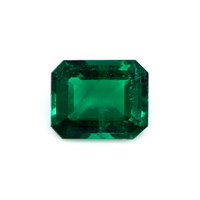  Emerald Ring 2.43 Ct. 18K Yellow Gold Combination Stone