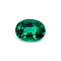 Pave Emerald Pendant 2.35 Ct., 18K White Gold Combination Stone