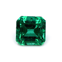Men's Emerald Ring 1.97 Ct. 18K White Gold Combination Stone