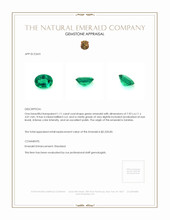 1.11 Ct. Emerald from Zambia Appraisal