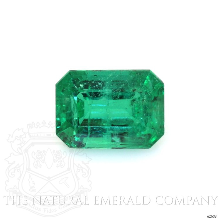 Pave Emerald Ring 1.11 Ct., 18K White Gold