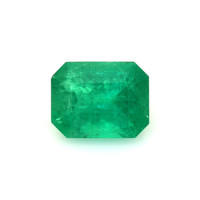 Solitaire Emerald Ring 1.71 Ct., 18K Yellow Gold Combination Stone