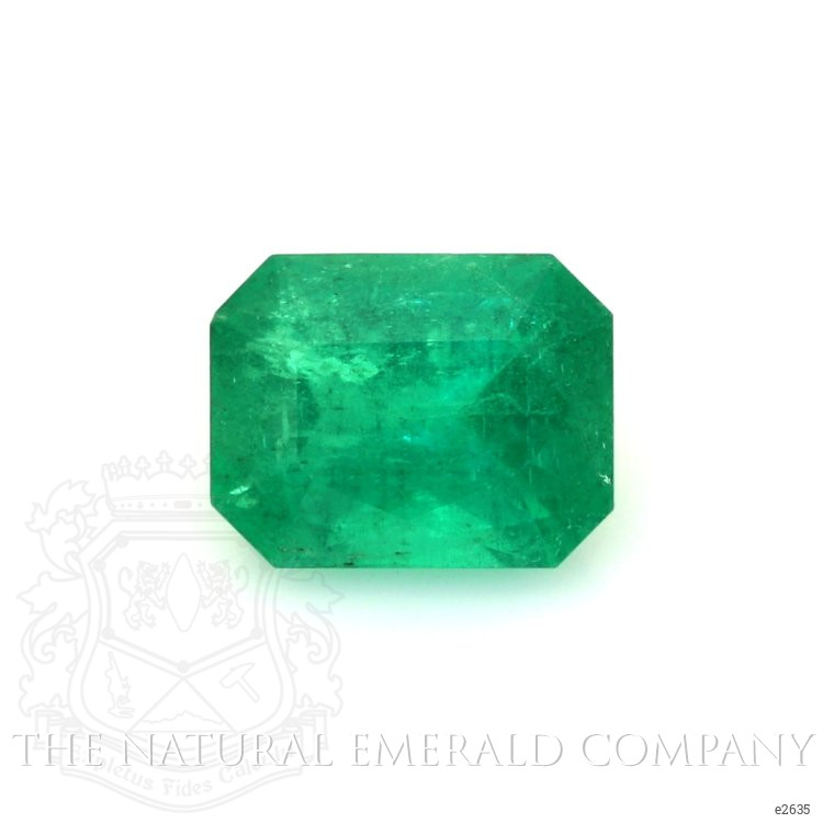 Solitaire Emerald Ring 1.71 Ct., 18K White Gold