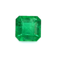 Pave Emerald Ring 1.51 Ct., 18K White Gold Combination Stone