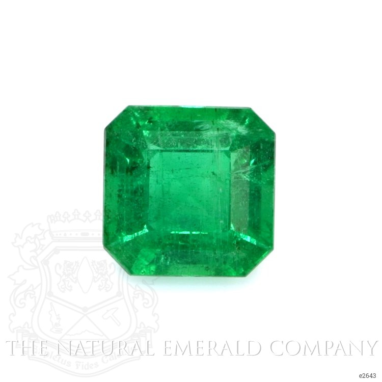 Pave Emerald Ring 1.51 Ct., 18K White Gold