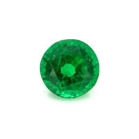 Pave Emerald Ring 0.94 Ct., 18K White Gold Combination Stone
