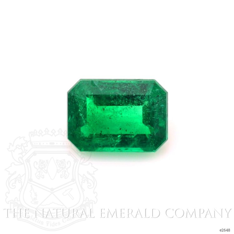 Antique Style Emerald Ring 0.91 Ct., 18K White Gold