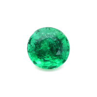 Pave Emerald Ring 1.18 Ct., 18K Yellow Gold Combination Stone