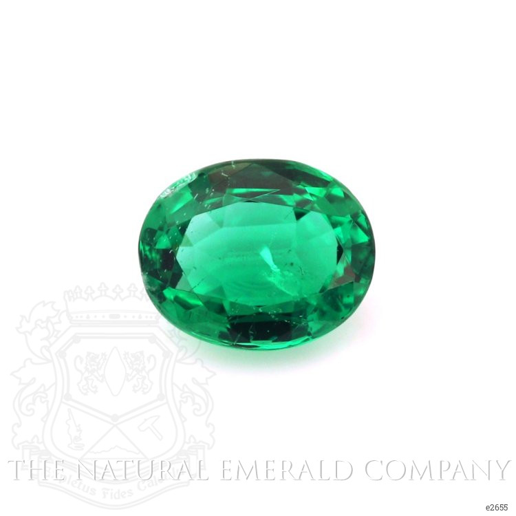 Side Stones Emerald Ring 1.36 Ct., 18K White Gold