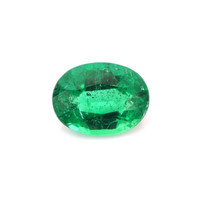 Pave Emerald Ring 1.97 Ct., 18K White Gold Combination Stone