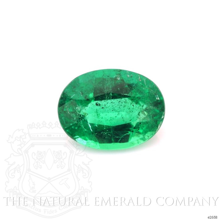 Pave Emerald Ring 1.97 Ct., 18K White Gold
