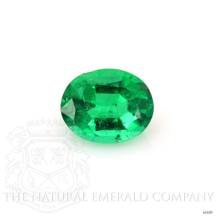 Pave Emerald Ring 0.94 Ct., 18K White Gold