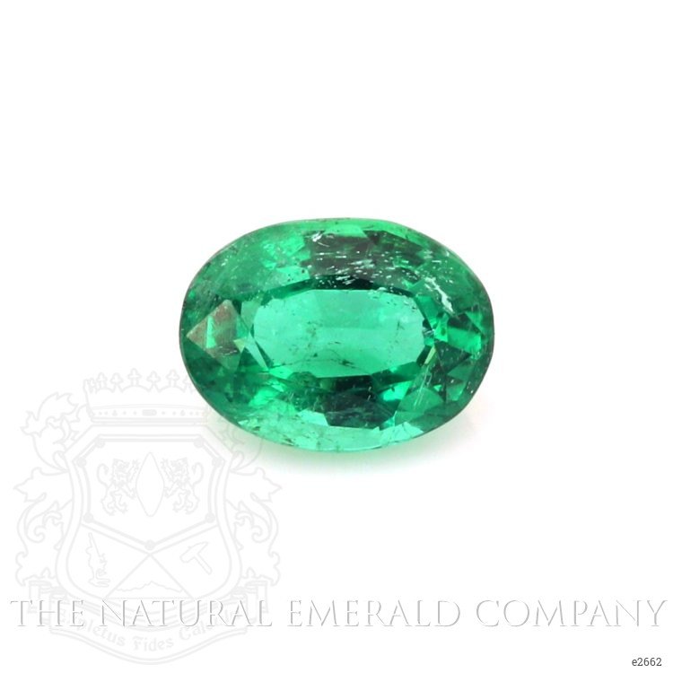 Pave Emerald Ring 1.24 Ct., 18K White Gold