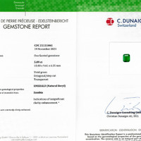 5.09 Ct. Emerald from Zambia Scan Report