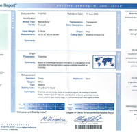 2.29 Ct. Emerald from Colombia Scan Report