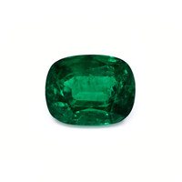Antique Style Emerald Ring 6.51 Ct., 18K Yellow Gold Combination Stone