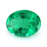  Emerald Ring 1.07 Ct., 18K White Gold Combination Stone
