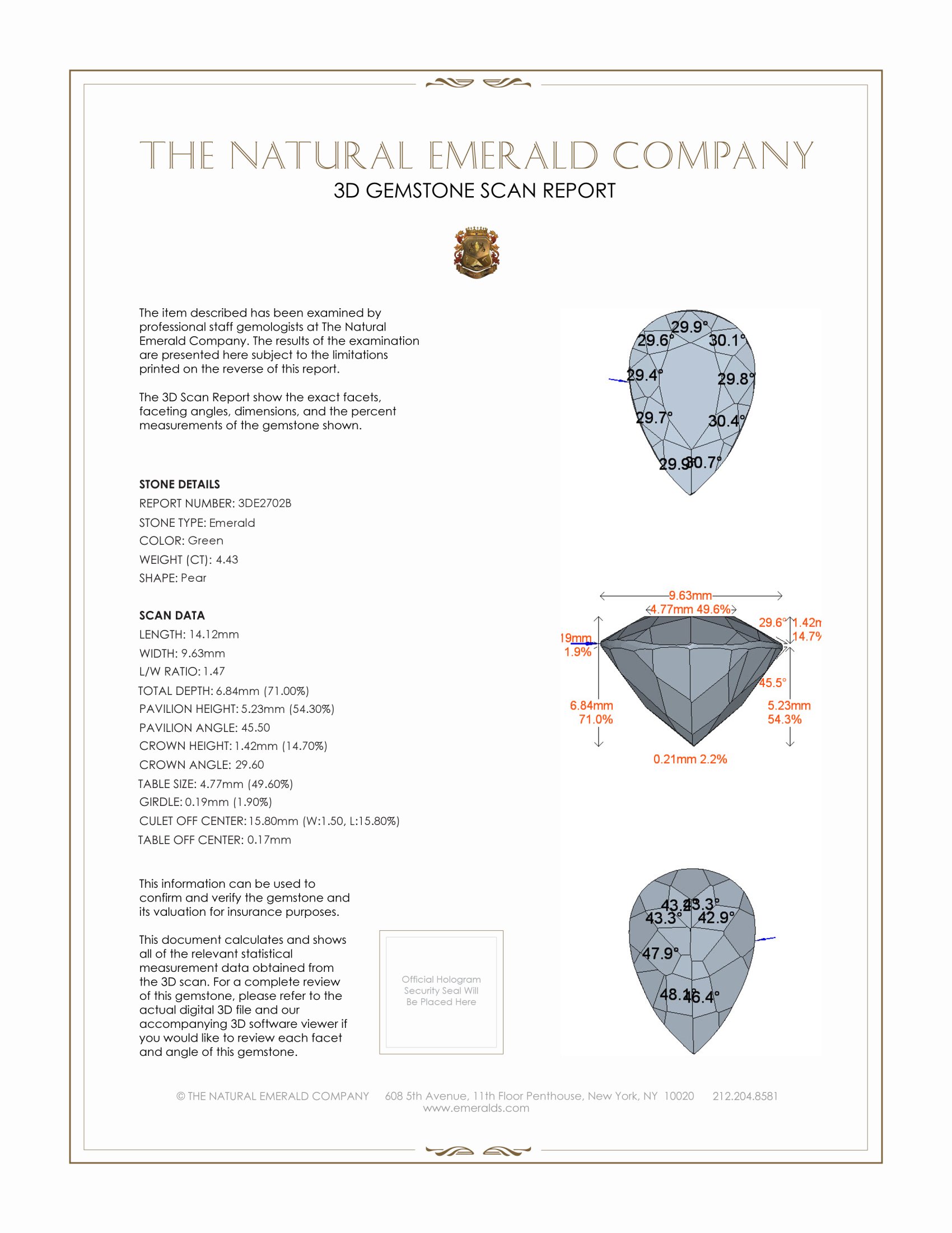 4.43 Ct. Emerald from Colombia