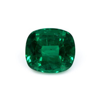 Pave Emerald Ring 2.44 Ct., 18K White Gold Combination Stone