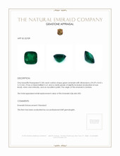 2.58 Ct. Emerald from Zambia Appraisal