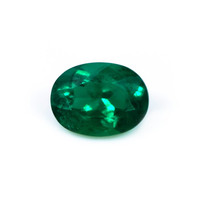 Bezel Emerald Ring 1.61 Ct., 18K White Gold Combination Stone