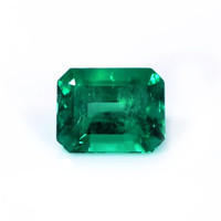 Bezel Emerald Ring 3.05 Ct., 18K Yellow Gold Combination Stone