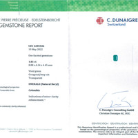1.81 Ct. Emerald from Colombia Scan Report