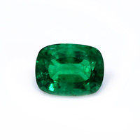 Pave Emerald Ring 2.28 Ct., 18K White Gold Combination Stone