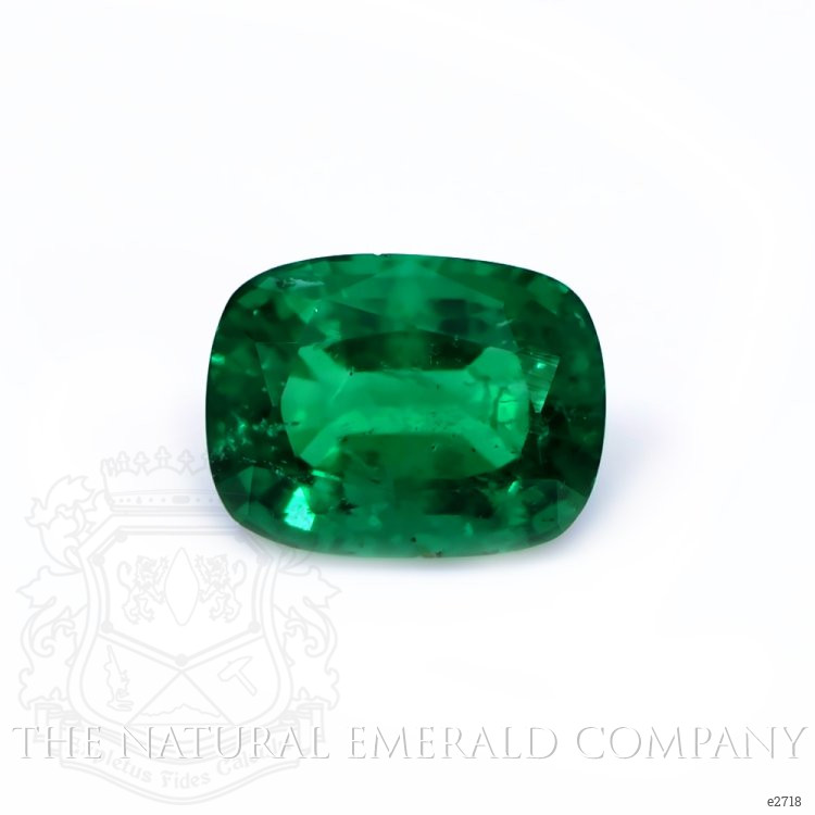 Pave Emerald Ring 2.28 Ct., 18K White Gold
