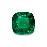 Antique Style Emerald Ring 2.62 Ct., 18K White Gold Combination Stone