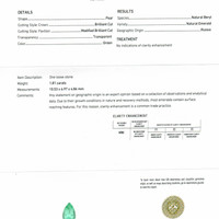 1.81 Ct. Emerald from Russia Scan Report