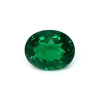 Bezel Emerald Ring 4.54 Ct., 18K Yellow Gold Combination Stone