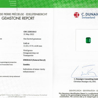 5.45 Ct. Emerald from Zambia Scan Report