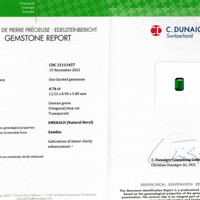 4.76 Ct. Emerald from Zambia Scan Report