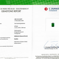4.76 Ct. Emerald from Zambia Scan Report