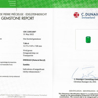 7.06 Ct. Emerald from Zambia Scan Report