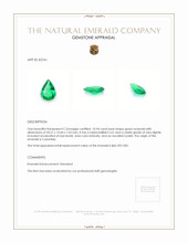 10.94 Ct. Emerald from Colombia Appraisal