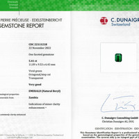 5.41 Ct. Emerald from Zambia Scan Report